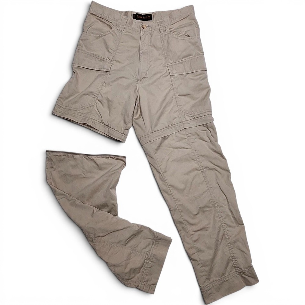 Timberland Y2K Convertible Cargo Hiking Pants Shorts 32x32 Tan Gorpcore Utility